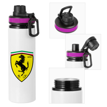 Ferrari, Metallic water bottle with safety lid, 850ml aluminum
