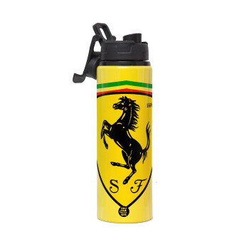 Ferrari, Metallic water bottle with safety lid, 850ml aluminum