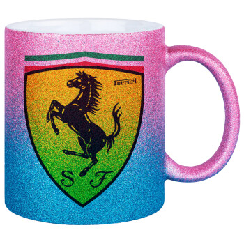 Ferrari, Κούπα Χρυσή/Μπλε Glitter, κεραμική, 330ml