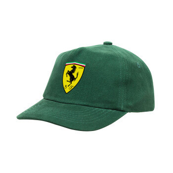 Ferrari, Καπέλο παιδικό Baseball, 100% Βαμβακερό, Low profile, Πράσινο