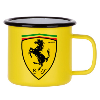 Ferrari, Κούπα Μεταλλική εμαγιέ ΜΑΤ Κίτρινη 360ml