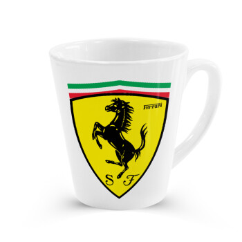 Ferrari, Κούπα κωνική Latte Λευκή, κεραμική, 300ml