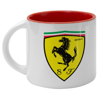 Ferrari, Κούπα κεραμική 400ml Λευκή/Κόκκινη