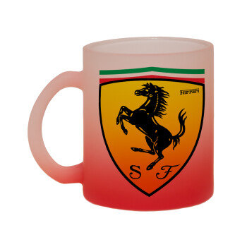 Ferrari, Κούπα γυάλινη δίχρωμη με βάση το κόκκινο ματ, 330ml
