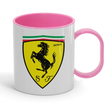 Ferrari, Κούπα (πλαστική) (BPA-FREE) Polymer Ροζ για παιδιά, 330ml