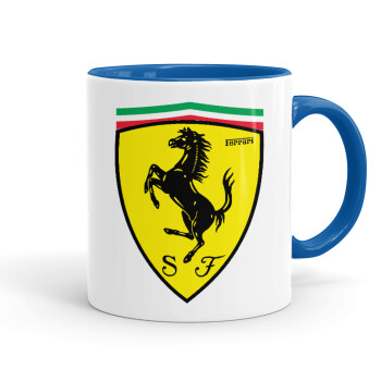 Ferrari, Κούπα χρωματιστή μπλε, κεραμική, 330ml