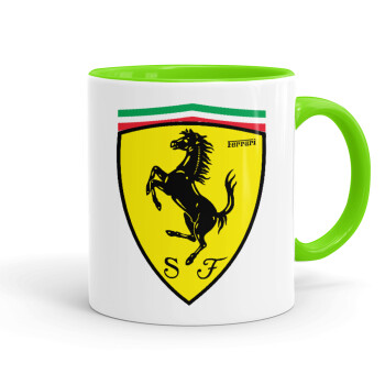 Ferrari, Mug colored light green, ceramic, 330ml