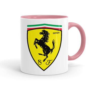 Ferrari, Κούπα χρωματιστή ροζ, κεραμική, 330ml