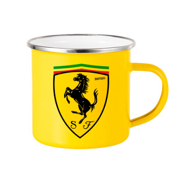 Ferrari, Κούπα Μεταλλική εμαγιέ Κίτρινη 360ml