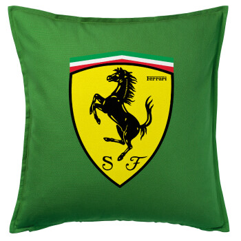 Ferrari, Μαξιλάρι καναπέ Πράσινο 100% βαμβάκι, περιέχεται το γέμισμα (50x50cm)