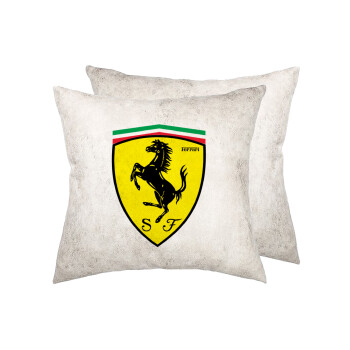 Ferrari, Μαξιλάρι καναπέ Δερματίνη Γκρι 40x40cm με γέμισμα