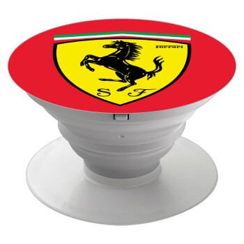 Ferrari, Pop Socket Λευκό Βάση Στήριξης Κινητού στο Χέρι