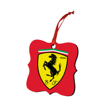 Ferrari, Χριστουγεννιάτικο στολίδι polygon ξύλινο 7.5cm