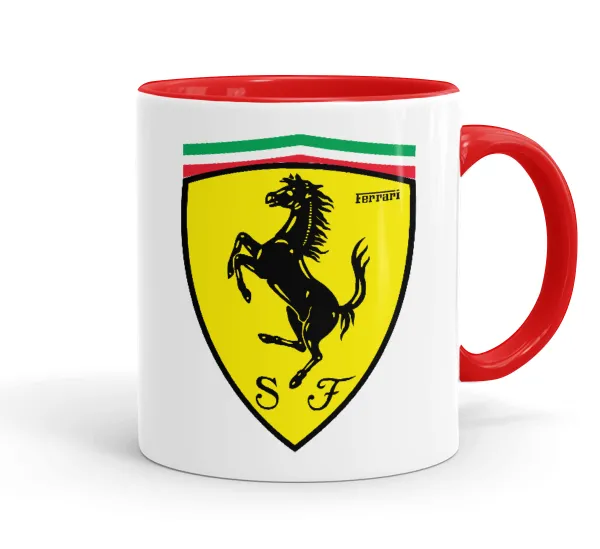 Ferrari — Κούπα χρωματιστή κόκκινη, κεραμική, 330ml