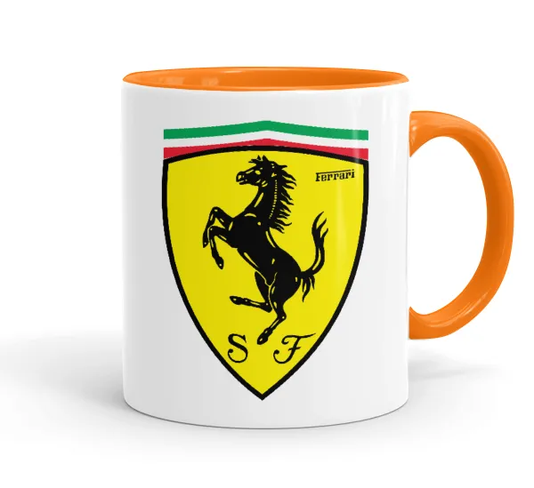 Ferrari — Κούπα χρωματιστή πορτοκαλί, κεραμική, 330ml