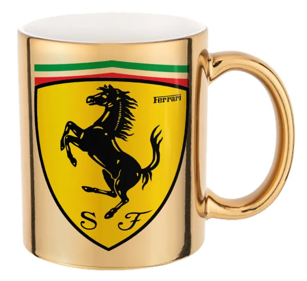 Ferrari — Mug ceramic, gold mirror, 330ml