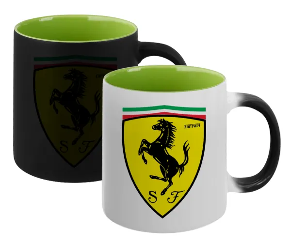 Ferrari — Magic mug with green interior, ceramic, 330ml, changes colour with hot drinks