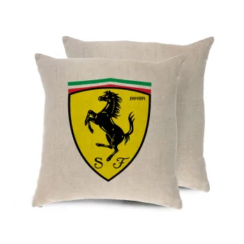 Ferrari, Μαξιλάρι καναπέ ΛΙΝΟ 40x40cm περιέχεται το  γέμισμα