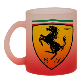Ferrari, Κούπα γυάλινη δίχρωμη με βάση το κόκκινο ματ, 330ml