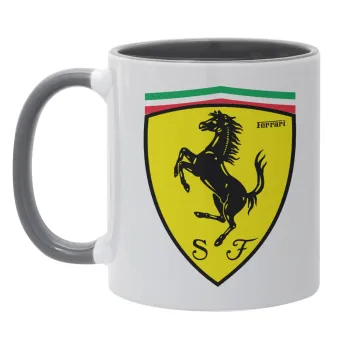 Ferrari, Mug colored grey, ceramic, 330ml