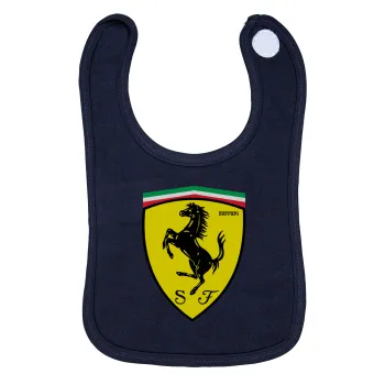 Ferrari, Σαλιάρα με Σκρατς 100% Organic Cotton Μπλε (0-18 months)