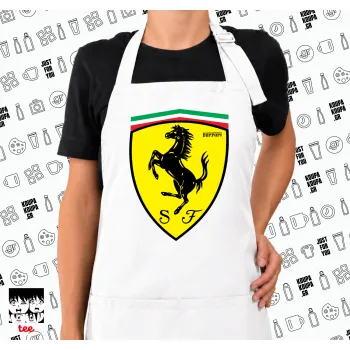 Ferrari, Ποδιά μακριά Σεφ ολόσωμη με τσέπες white (ΕΝΗΛΙΚΩΝ)