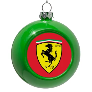Ferrari, Green Christmas tree ornament bauble 8cm