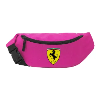 Ferrari, Unisex waist bag (banana) in PINK color with 2 pockets
