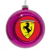 Purple Christmas tree ornament bauble 8cm