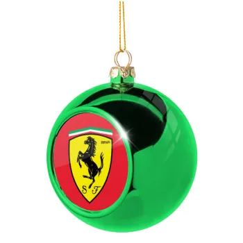 Ferrari, Green Christmas tree ornament ball 8cm