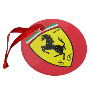 Ferrari, Christmas ornament glass 9cm