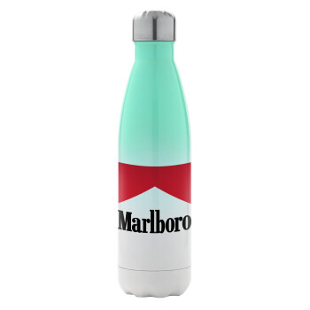Marlboro, Μεταλλικό παγούρι θερμός Πράσινο/Λευκό (Stainless steel), διπλού τοιχώματος, 500ml