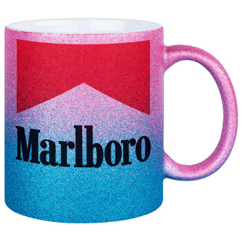 Marlboro, Κούπα Χρυσή/Μπλε Glitter, κεραμική, 330ml