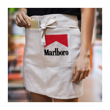 Marlboro, Ποδιά Μέσης με διπλή τσέπη Barista/Bartender, Beige
