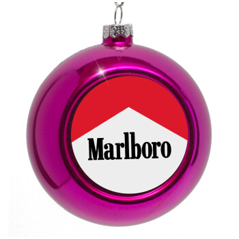 Marlboro, Στολίδι Χριστουγεννιάτικη μπάλα δένδρου Μωβ 8cm