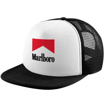 Marlboro, Καπέλο Ενηλίκων Soft Trucker με Δίχτυ Black/White (POLYESTER, ΕΝΗΛΙΚΩΝ, UNISEX, ONE SIZE)