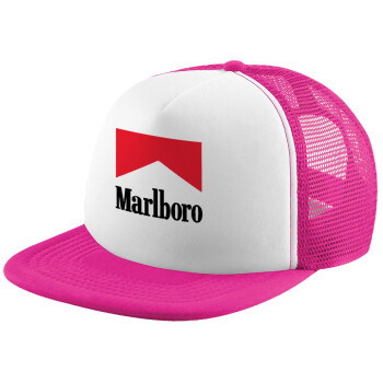 Marlboro, Καπέλο Soft Trucker με Δίχτυ Pink/White 