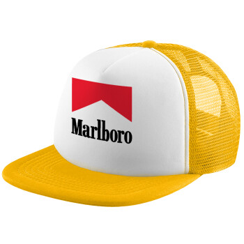 Marlboro, Καπέλο Ενηλίκων Soft Trucker με Δίχτυ Κίτρινο/White (POLYESTER, ΕΝΗΛΙΚΩΝ, UNISEX, ONE SIZE)