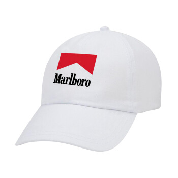 Marlboro, Καπέλο ενηλίκων Jockey Λευκό (snapback, 5-φύλλο, unisex)