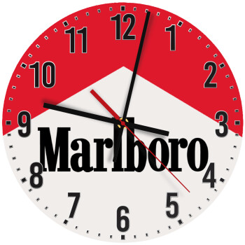 Marlboro, Ρολόι τοίχου ξύλινο (30cm)