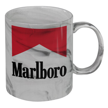 Marlboro, Κούπα κεραμική, marble style (μάρμαρο), 330ml