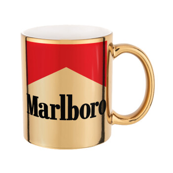 Marlboro, Mug ceramic, gold mirror, 330ml