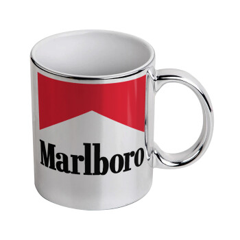 Marlboro, Mug ceramic, silver mirror, 330ml