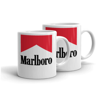 Marlboro, Κουπάκια λευκά, κεραμικό, για espresso 75ml (2 τεμάχια)