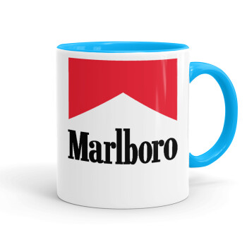 Marlboro, Mug colored light blue, ceramic, 330ml