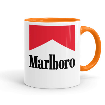 Marlboro, Κούπα χρωματιστή πορτοκαλί, κεραμική, 330ml