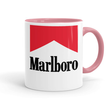 Marlboro, Κούπα χρωματιστή ροζ, κεραμική, 330ml