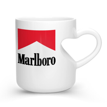 Marlboro, Κούπα καρδιά λευκή, κεραμική, 330ml