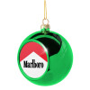 Στολίδι Χριστουγεννιάτικη μπάλα δένδρου Πράσινη 8cm