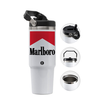 Marlboro, 30oz stainless Steel Tumbler with Handle
